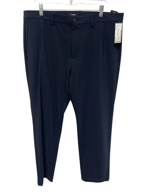 Theory Size 36 Navy Blue Synthetic Solid Athletic Khakis Men's Pants Navy Blue / 36
