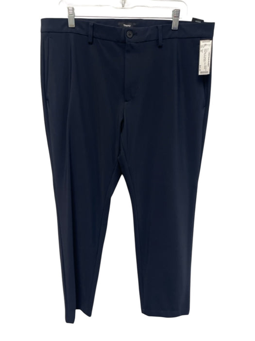 Theory Size 36 Navy Blue Synthetic Solid Athletic Khakis Men's Pants Navy Blue / 36