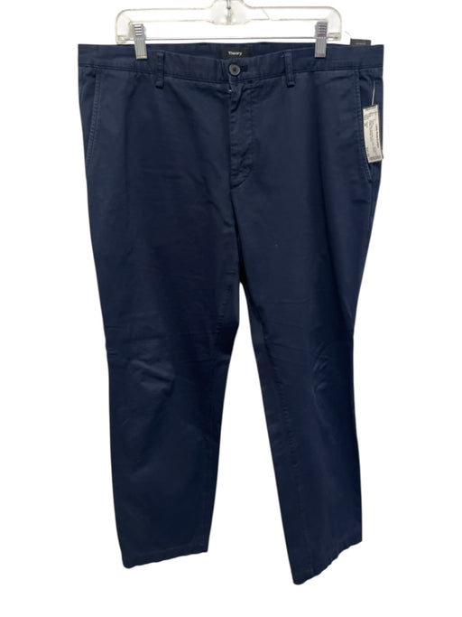 Theory Size 36 Navy Blue Synthetic Solid Athletic Khakis Men's Pants Navy Blue / 36