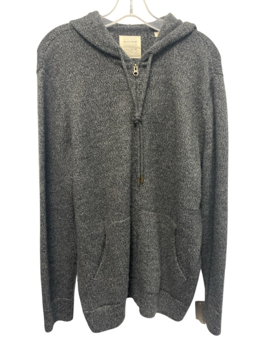 Billy Reid Size L Dark Gray Wool Blend Solid Sweater Hoodie Men's Jacket Dark Gray / L