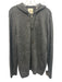 Billy Reid Size L Dark Gray Wool Blend Solid Sweater Hoodie Men's Jacket Dark Gray / L