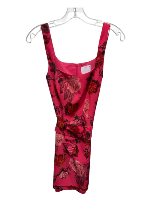 C/Meo Collective Size M Peach Pink Poly Floral Sleeveless Belt Inc. Dress Peach Pink / M
