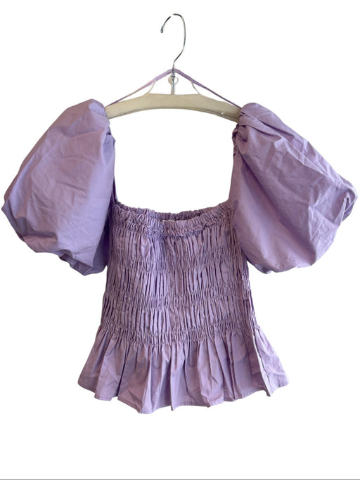 ASTR The Label Size XS Lavender Cotton & Polyester Square Neck Full Shirring Top Lavender / XS