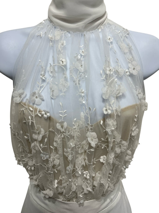 Rime Arodaky Size 34 White Viscose & Acetate Sleeveless Lace Detail Jumpsuit White / 34