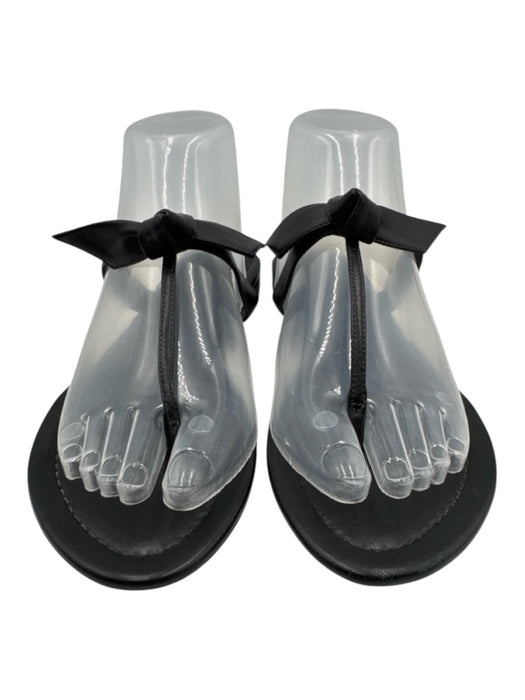 Alexandre Birman Shoe Size 39 Black Leather Thong Bow Tie Sandals Black / 39