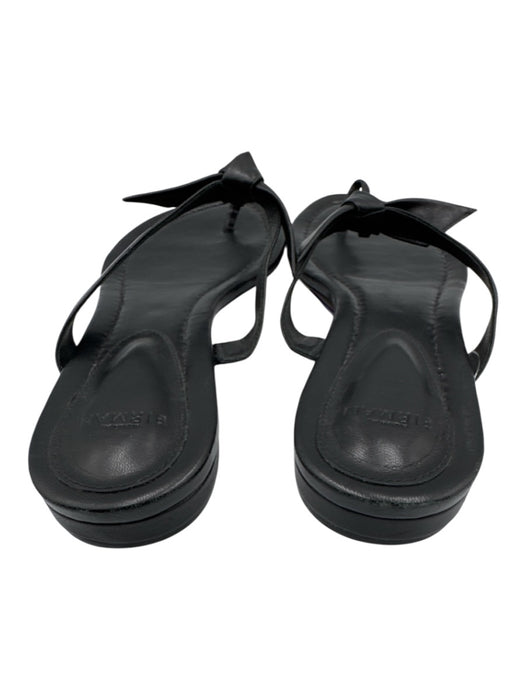 Alexandre Birman Shoe Size 39 Black Leather Thong Bow Tie Sandals Black / 39