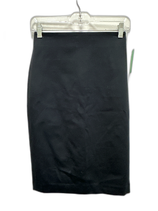 Spanx Size XS Black Viscose Blend Ponte Back Zip Pencil Skirt Black / XS