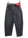 Spanx Size M Washed Black Cotton Blend High Rise Barrel Leg Jeans Washed Black / M