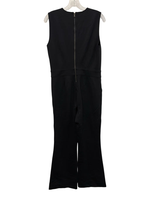 Spanx Size M Black Rayon Blend Zip Back Sleeveless Flare Jumpsuit Black / M