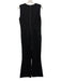 Spanx Size M Black Rayon Blend Zip Back Sleeveless Flare Jumpsuit Black / M