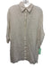Lafayette 148 Size S White Ramie Short Sleeve Split Hem Button Down Top White / S