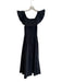 Hill House Size XXS Black Cotton Stretch Bodice Ruffle Sleeveless Maxi Dress Black / XXS