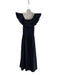 Hill House Size XXS Black Cotton Stretch Bodice Ruffle Sleeveless Maxi Dress Black / XXS