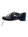 Stuart Weitzman Shoe Size est 6 Black Patent Leather tie up Side Cut Outs Shoes Black / est 6