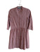 Tuckernuck Size XS Pink & White Cotton Half Sleeve Button Down Below knee Dress Pink & White / XS