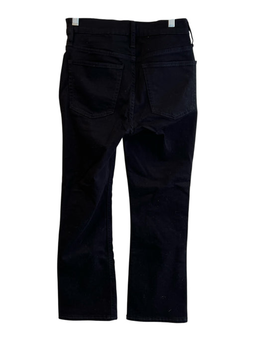 J Crew Size 24P Black Cotton Blend High Rise Zip Fly 5 Pocket Straight Leg Jeans Black / 24P