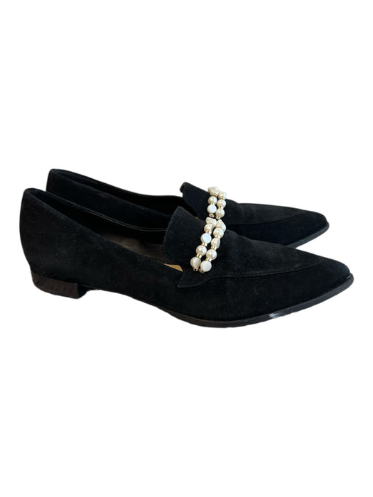 Marc Fisher Shoe Size 7 Black Leather Suede Pointed Toe Pearl detail Shoes Black / 7