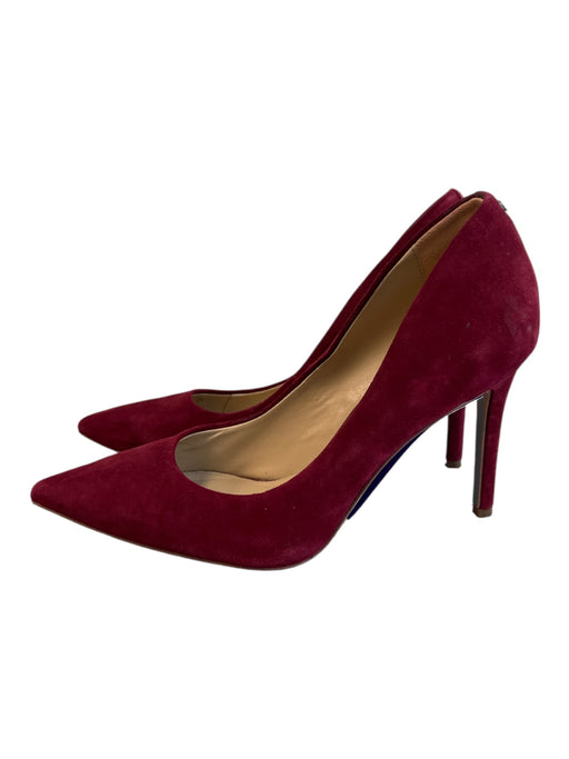 Sam Edelman Shoe Size 6 Red Suede Pointed Toe High Heel Pump Shoes Red / 6