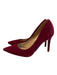 Sam Edelman Shoe Size 6 Red Suede Pointed Toe High Heel Pump Shoes Red / 6