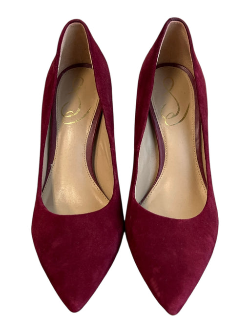 Sam Edelman Shoe Size 6 Red Suede Pointed Toe High Heel Pump Shoes Red / 6