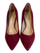 Sam Edelman Shoe Size 6 Red Suede Pointed Toe High Heel Pump Shoes Red / 6