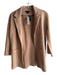J Crew Size XXS Beige Cotton Open Front Lapel Front Pocket Knit Sweater Beige / XXS