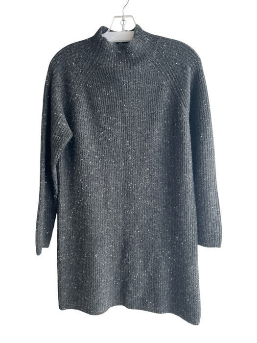 Madewell Size S Grey Nylon & Acrylic Knit High Neck Long Sleeve Speckled Sweater Grey / S