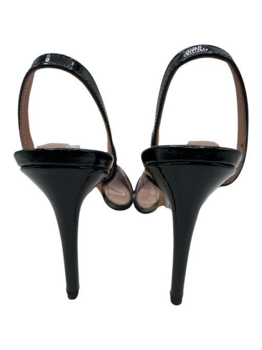 8 by Yoox Shoe Size 37 Black & Clear Patent Leather Backless Elastic Strap Pumps Black & Clear / 37