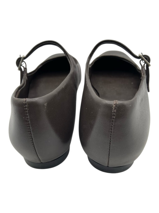 Vince Shoe Size 6 Dark Brown Leather Square Toe Mary Jane Flats Dark Brown / 6