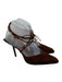 Tamara Mellon Shoe Size 38.5 Brown Leather Suede Ankle Tie stacked detail Pumps Brown / 38.5