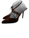 Tamara Mellon Shoe Size 38.5 Brown Leather Suede Ankle Tie stacked detail Pumps Brown / 38.5