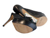 Donald J Pliner Shoe Size 9 Black Fabric Platform Stiletto Flower Applique Shoes Black / 9