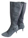 Sole Mani Shoe Size 9 Blue Gray Leather Suede Elastic Back Side Zip Boots Blue Gray / 9