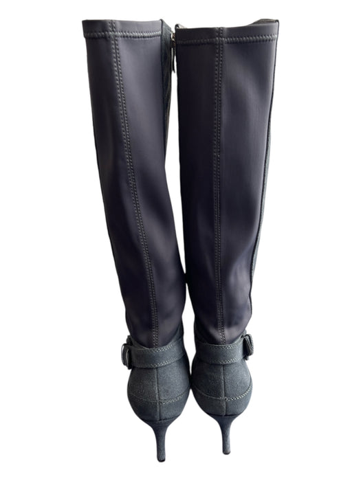 Sole Mani Shoe Size 9 Blue Gray Leather Suede Elastic Back Side Zip Boots Blue Gray / 9