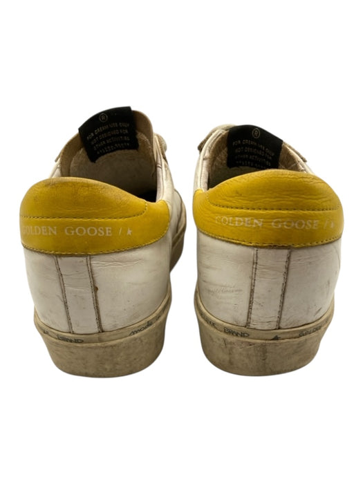Golden Goose Shoe Size 40 White, Gray, Yellow Leather Low Top lace up Sneakers White, Gray, Yellow / 40