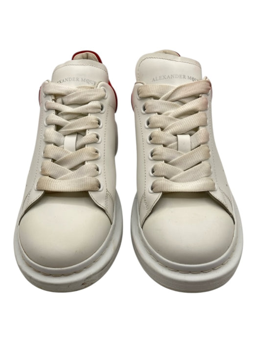 Alexander McQueen Shoe Size 41 White & Red Leather Low Top lace up Sneakers White & Red / 41