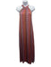 Dea Kudibal Size XS Orange, Pink, Blue Silk Blend Chevron Halter Tie Maxi Dress Orange, Pink, Blue / XS
