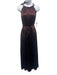 Ulla Johnson Size 4 Burgundy Polyester Satin Pleated Tie Neck Maxi Dress Burgundy / 4