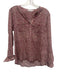 Carve Designs Size S Purple, Green, White Organic Cotton V Neck Floral Top Purple, Green, White / S