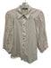 Caballero Size S White Cotton Crochet Detail Button Down Collar Top White / S