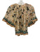 Ulla Johnson Size 4 beige, orange, green Cotton Blend Botanical Tie Detail Top beige, orange, green / 4