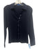 J. McLaughlin Size S Midnight Black Pima Cotton Blend Ribbed Knit Collar Top Midnight Black / S