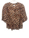 Velvet Size S Cream, Brown, blue Cotton Leopard Half Button Top Cream, Brown, blue / S