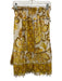 Farm Rio Size S Yellow, Cream, Brown Cotton Swiss Dot Floral Shirred Waist Skirt Yellow, Cream, Brown / S