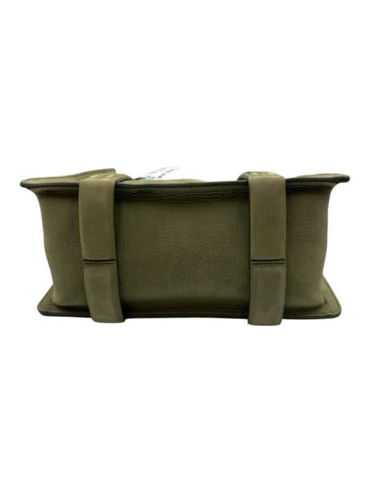 Theory Green Leather Top Handle Zip Crossbody Strap Inc. Bag Green / S