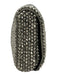 Reiss Silver Tone Polyester Metallic Beaded Flap Clutch Bag Silver Tone