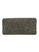 Reiss Silver Tone Polyester Metallic Beaded Flap Clutch Bag Silver Tone
