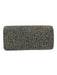 Reiss Silver Tone Polyester Metallic Beaded Flap Clutch Bag Silver Tone