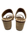 Le Mogador Shoe Size 38 Beige Raffia & Leather Woven Block Heel Mule Sandals Beige / 38