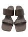 Pedro Garcia Shoe Size 38 Taupe Brown Leather Upper Two Strap Block Heel Sandals Taupe Brown / 38